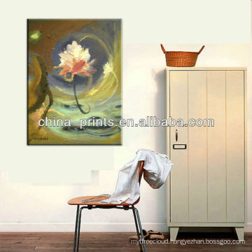 Handpainted Flower painting Lotus Painting on Canvas